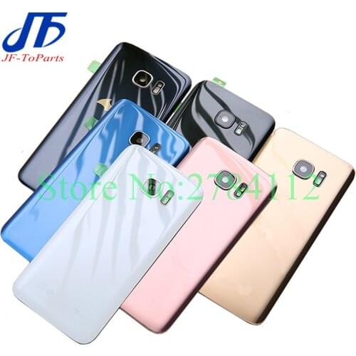 10Pcs Back Glass Cover replacement For Samsung GALAXY S7 Edge G935 G930 Rear Housing Battery Door Case Rear Adhesive parts