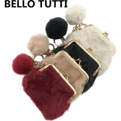 BELLO TUTTI winter Small Coin Purse Womens Purse Polyester Wallet Female Pouch Coin Wallet Card Holder Mini Clutch Money Bag