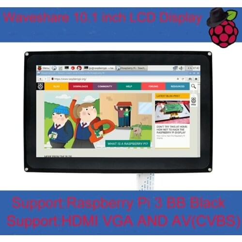 10.1 inch HDMI LCD Display Module Support Raspberry Pi 3 RPI 2 Banana Pi Beaglebone Black USB Touch Control