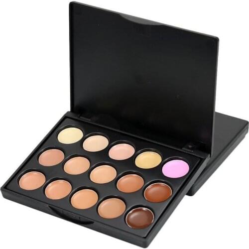 15 Color Full Cover Face Concealer Palette Makeup Eye Dark Circle Cream Face Corrector Waterproof Base Cream Make Up Cosmetic