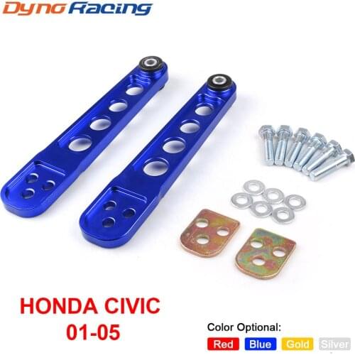 2PCS Rear Lower Control Arm Subframe Brace Tie Bar Arms ASR Kit For Honda Civic 2001-2005 ES DX LX SI EM EP3