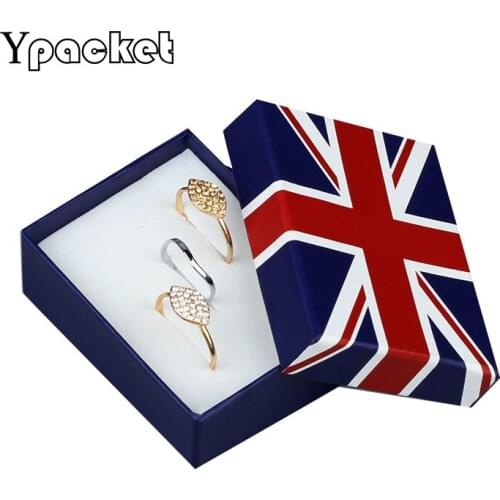 80pcs/Lot Jewelry Box Blue Square Jewelry Gift Box Ring Necklace Bracelet Bangle Luxury Sponge Display 6*4*2.5cm