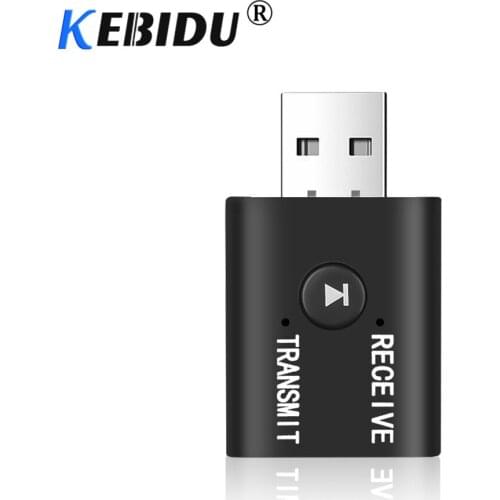Kebidu Bluetooth 5.0 Audio Receiver Transmitter Mini Stereo Bluetooth AUX RCA USB 3.5mm Jack For TV PC Car Kit Wireless Adapter