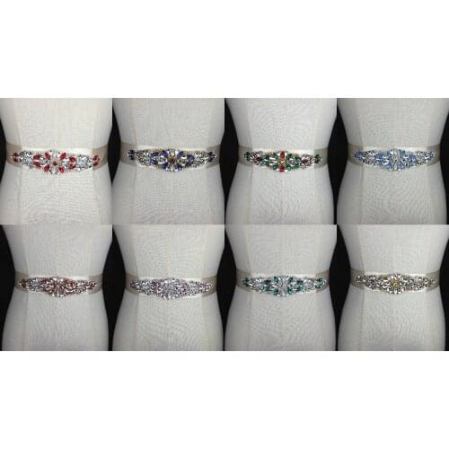 Designers Special Design For Multicolor Bridal Belt Crystal Wedding Sash Belt With beaded Pearl Wedding Evening Dress up Prom