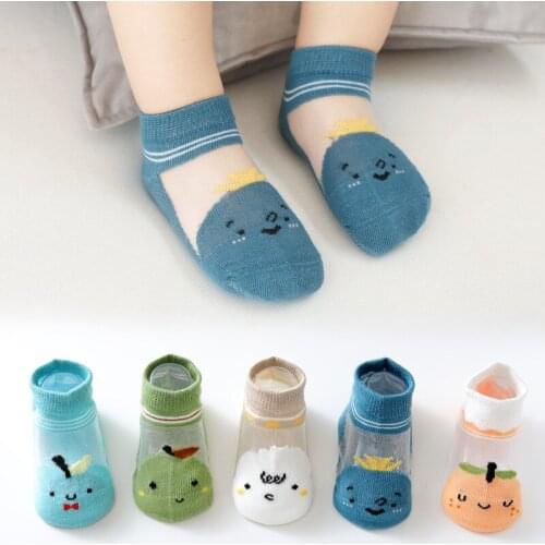 Boy Kids Ankle Short Socks 5 Pairs Cartoon Mesh Cotton Socks Summer Spring Girls Breathable Sock WMF010