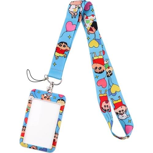 DZ1784 Japanese Anime Funny Lanyard Keychain ID Badge Holders Mobile Phone Rope Key Lanyard Neck Straps Key Rings Accessories