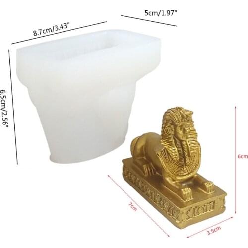 Handmade Egyptian Sphinx Resin Mold DIY 3D GreatSphinx Face Epoxy Resin Casting Silicone Mold Resin Wax Craft Tools