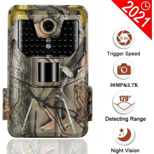 Suntekcam Hunting Camera 36MP 2.7K Trail Cameras Night Vision IP65 Waterproof Wildlife Surveillance Camera Chasse Scouts HC900A