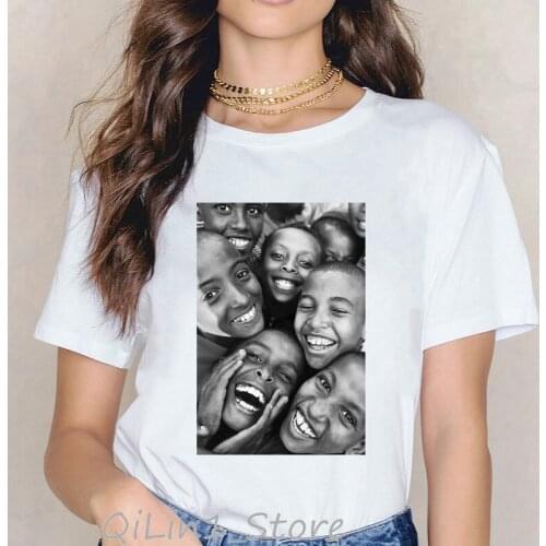 Kawaii Smiling African black boys girls children printed vintage t shirt women Melanin shirt woman cute funny tshirt streetwear