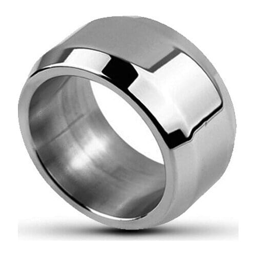 Male Delay Penis Sleeve Cock Ring Metal Stainless Steel Small Lock Delay Ejaculation Ring On The Penis BDSM Sex Toy For Men