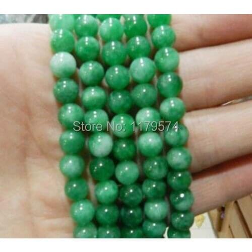 Fashion Hot charming 6mm Green Chalcedony Round Loose Beads Accessory Parts Hand Made Fashion Jewelry Making Design 15" W0205