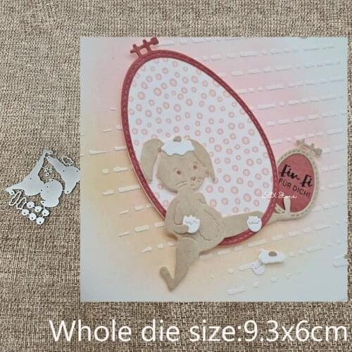 XLDesign Craft Metal Cutting Dies stencil mold Sitting bunny decoration scrapbook Album Paper Card Craft Embossing die cuts