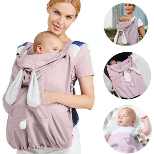 Multifunctional Baby Cartoon Cloak Wrap Baby Carrier Cover Hooded Stretchy Cloak Sling Windproof Newborn Stroller Blanket Cover