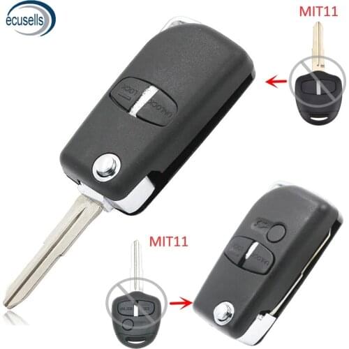 Modified Folding Remote Key Shell 2 Button for-MITSUBISHI Grandis Outlander Switchblade Fob MIT11 Right Blade