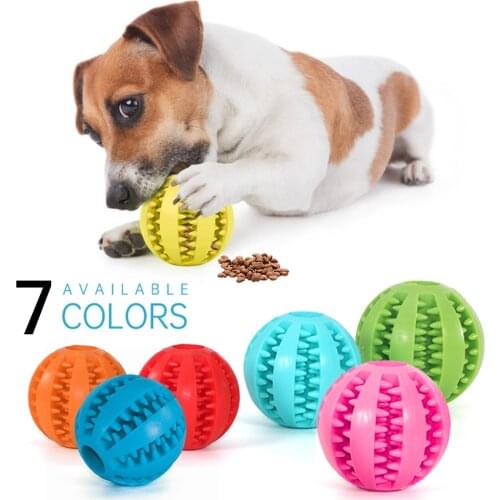 Soft Pet Dog Toys Toy Funny Interactive Elasticity Ball Dog Chew Toy For Dog Tooth Clean Ball Food Extra-tough Rubber Ball Dog