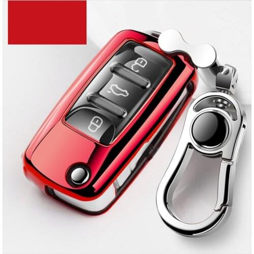 New TPU Car Key Case Cover Full Cover For VW Volkswagen Polo Golf T5 Up Eos Tiguan Skoda A5 SEAT Leon Passat Beetle Caddy