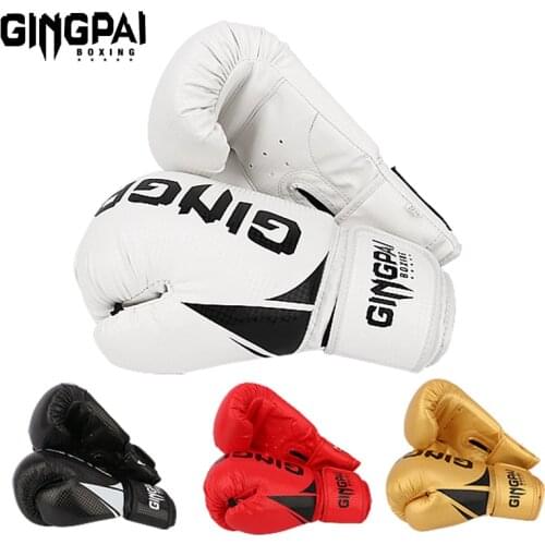 6-12 OZ Wholesale Muay Thai Microfiber Leather Boxing Gloves Adult Women Men MMA Gym Training Grant Boxing Gloves Equipments