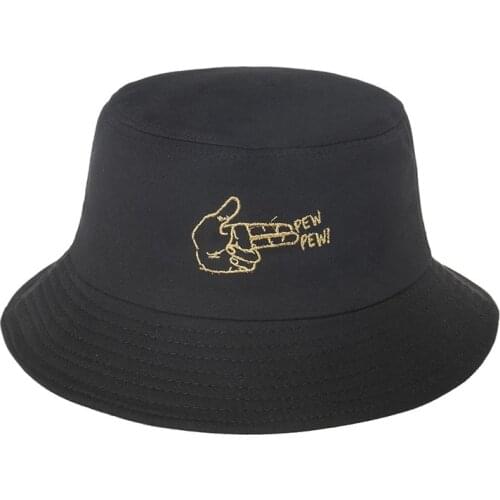 Unisex Embroidered Vintage Foldable Panama Bucket Hat Beach Sun Hat Street Headwear Fisherman Outdoor Cap Man And Woman Hat