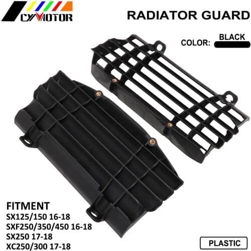 For KTM SX125 SX150 SXF250 SXF350 SXF450 SX250 XC250 XC300 SX SXF 250 350 2016-2018 Motorcycle Plastic Radiator Guard Protector