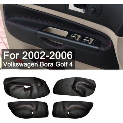 Right rudder driving For Volkswagen Bora Golf 4 mk4 (1998- 2005)Protective Interior Door Panel Armrest Microfibre Leather Cover