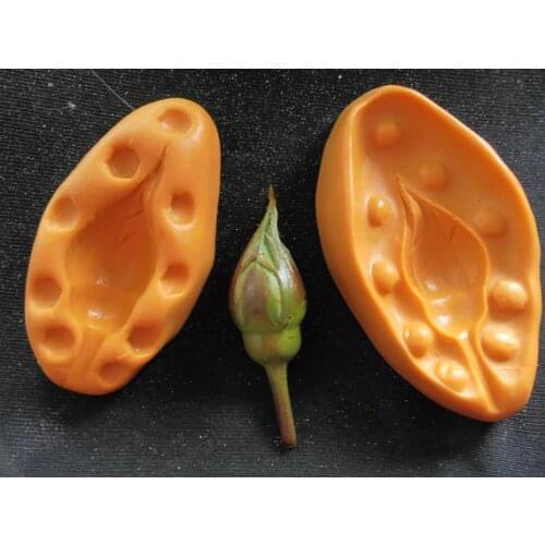 Cake decoration baking tools Plant foliage rose bud tchocolate silicone fandont mold