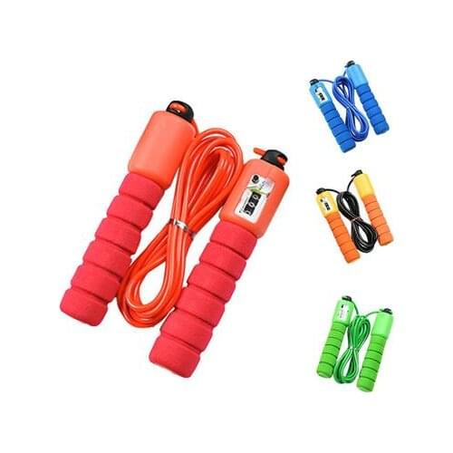 Professional Sponge Jump Rope with Electronic Counter 2.9m Adjustable Fast Speed Counting Skipping Rope Wire Workout Equipments