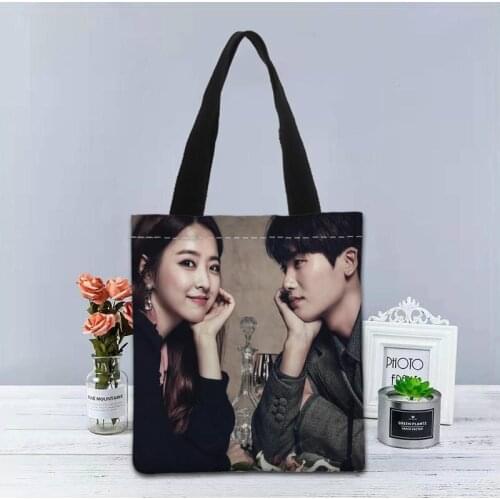 Kpop Park Hyung Sik Handbag Foldable Shopping Bag Reusable Eco Large Unisex Canvas Fabric Shoulder Bags Tote Cloth Pouch 1208