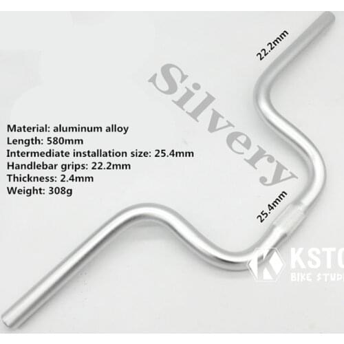 2 colors folding bicycle handlebar 22.2mm for brompton butterfly handle BMX 25.4mm stem aluminum alloy