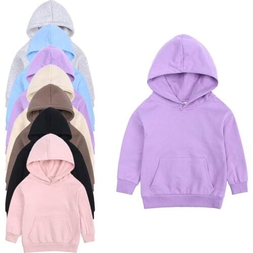 Baby Kids Boys Girls Clothes Spring Autumn Coat Toddler Hooded Solid Plain Hoodie Sweatshirt Tops Jacket for Children 2021 New