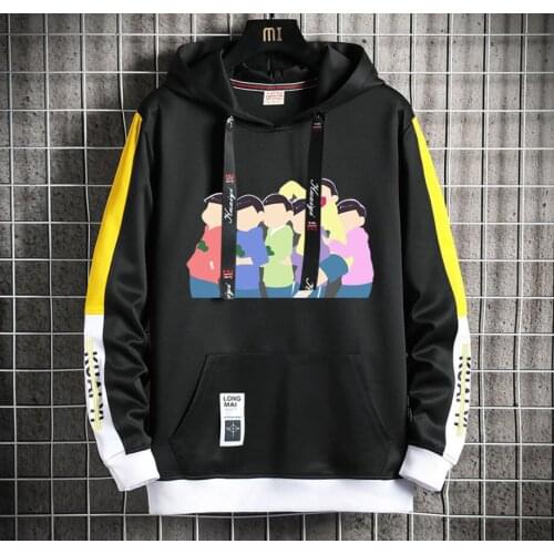 Anime Asson Hoodie teenagers Popular Harajuku Hoodeds Pullover Streetwear Casual Fake Two-Piece jacket coat