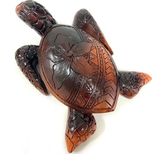 Hawaiian Sea turtle resin handicraft ornaments Simulation marine animal decoration Creative Garden Courtyard Micro Landscape
