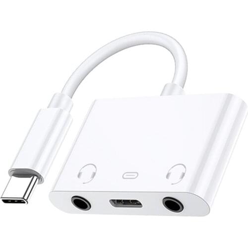 USB C 3.5mm Headphone Jack Adapter Digital Smart DAC Audio TypeC Charger Cable Compatible for iPad Pro Pixel 3/3 XL/2/2 XL