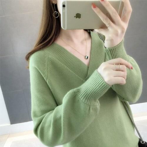 4606 real photo cross V-neck knitting insert 42K zone 15]