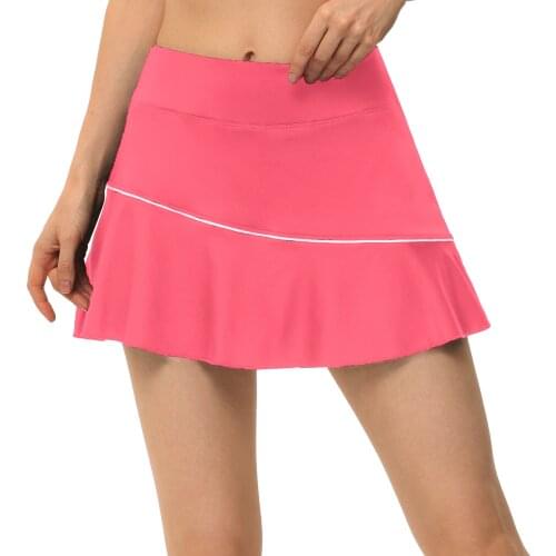 Women Tennis Skorts Sport Athletic Yoga Shorts Skirt Solid Color Anti Exposure Fitness High Waist Shorts Female Sportswear 2021
