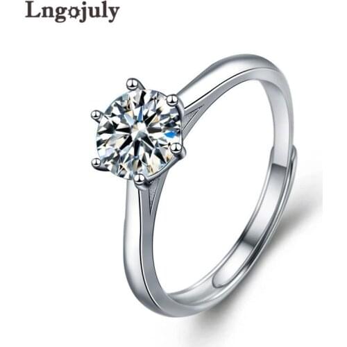 1 Carat Moissanite Ring 925 Sterling Silver Women Ring Diamond Jewelry Wedding Party Anniversary Ring For Women Fine Jewelry