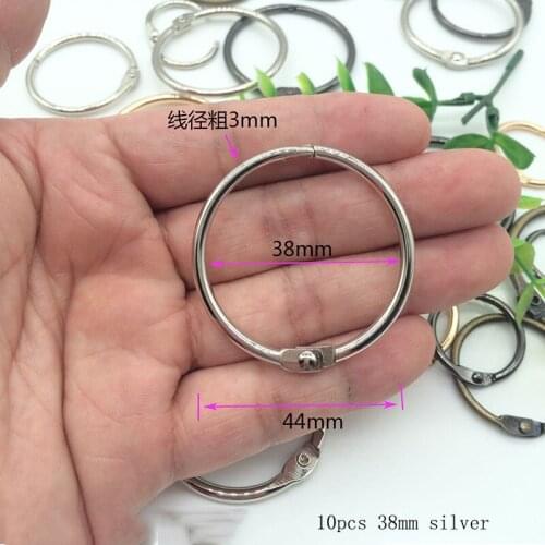 10 Pieces/Batch Of 38 MM Inner Diameter Metal Spring Door O Ring Opening Key Ring For Leather Bag With Chain Buckle Accessories