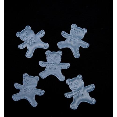 100pcs Baby Satin Bears/ Bib/Carriage/ Cloth /Footprint Embellishment For Baby Shower Birthday Party Baptism Gift DIY