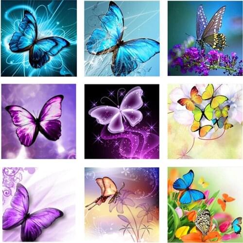 5d DIY diamond embroidery,butterfly flower,Full square daimond painting mosaic Rhinestone by numbers Wedding decoration BK