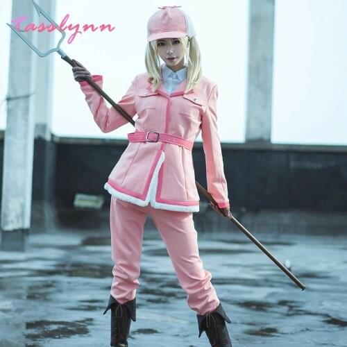 Anime Cells At Work Basophilic Granulocyte Basophil Cosplay Sweet Pink Full Sets School Uniform Outfit
