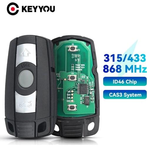 KEYYOU Car Remote Key KR55WK49123 For BMW CAS3 System 315Mhz /433MHz / 868MHz For 1/3/5/7 Series X5 X6 Z4 Smart Key PCF7945 Chip