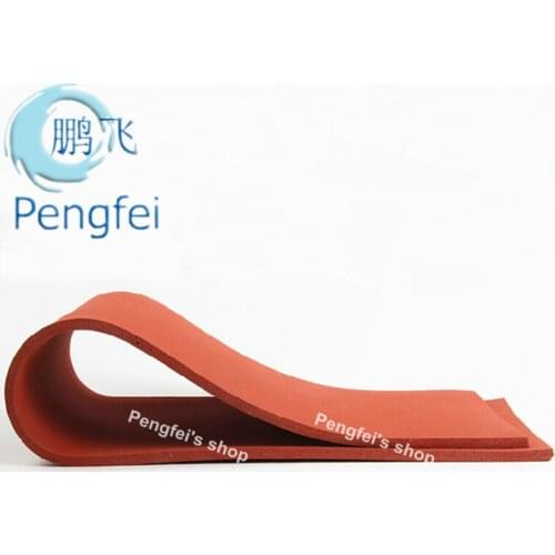 Free shipping length 500mm width 500mm thickness 2mm red foaming silicone pad