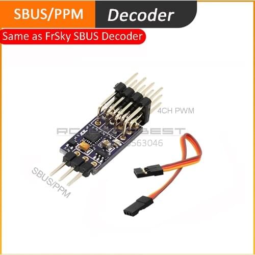 SBUS/PPM TO PWM DECODER FOR FRSKY RXSR XM+ XSR RECEIVERS SBUS TO PWM SIGNAL OUTPUT