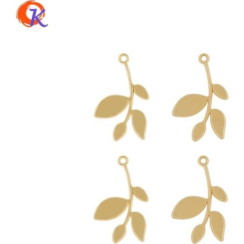 Cordial Design 100Pcs 15*24MM DIY Pendant/Jewelry Accessories/Hand Made/Leaf Shape/Earring Findings/Connectors/Charms Making