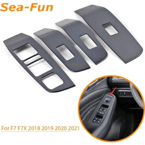 For Haval F7 F7X 2018 2019 2020 2021 Auto Window Lift Switch Armrest Panel Trims Cover Decorative Frame Interior Accessories