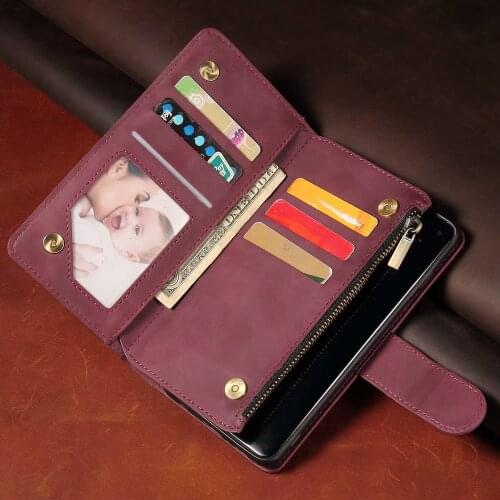For Xiaomi Mi 10T Lite/M2007J17G Mi10T Lite 5G Case Zipper Case Luxury Leather Flip Wallet Cover Phone Card Slot Phone Cover Bag