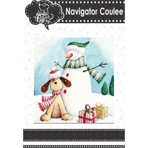 Snowman Christmas Dog Cutting Mould 2021 Dead Scrapbook Metal Cutting Mould Chicken Breast Clear Stamp DIY Craft Creative Cuttin
