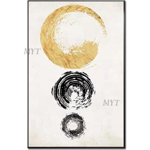 Three Circles Of Different sizes Oil Painting 100% Handpainted High Quality Modern Wall Art Home Decor Picture On Canvas