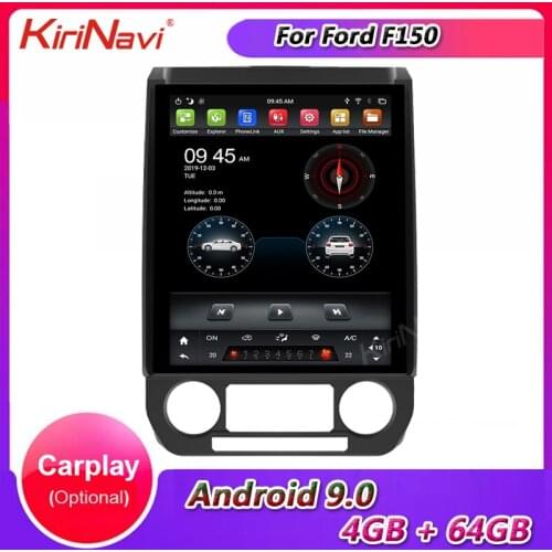 KiriNavi Vertical Screen Tesla Style Android 9.0 12.1" Car Radio For Ford F150 Auto GPS Navigation Car dvd Player WIFI 4G 2015
