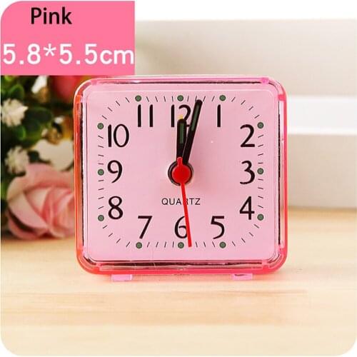 Lovely Beautiful Clocks Square Small Bed Compact Travel Quartz Beep Alarm Clock Cute Portable despertador digital de mesa A70