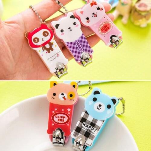 1PCS Cartoon Stainless Steel Nail Clippers Cute Newborn Infant Finger Trimmer Baby Clippers Scissors Baby Nail Care Nail Cutters